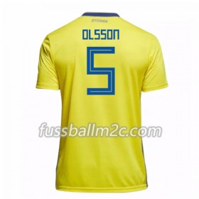 Fußballtrikots Schweden Olsson 5 Heim Trikotsatz WM 2018